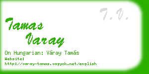 tamas varay business card